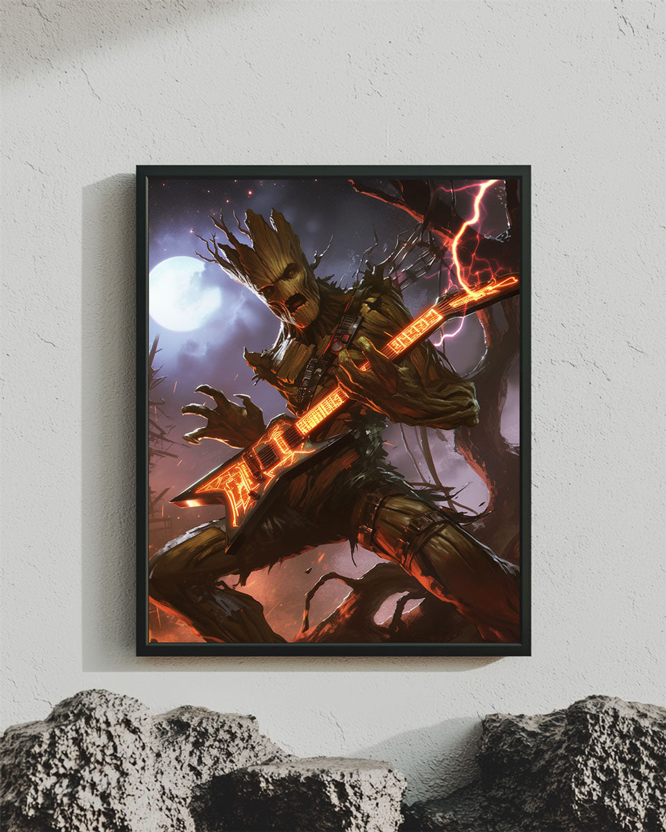 Lightning in the Bark Framed Poster